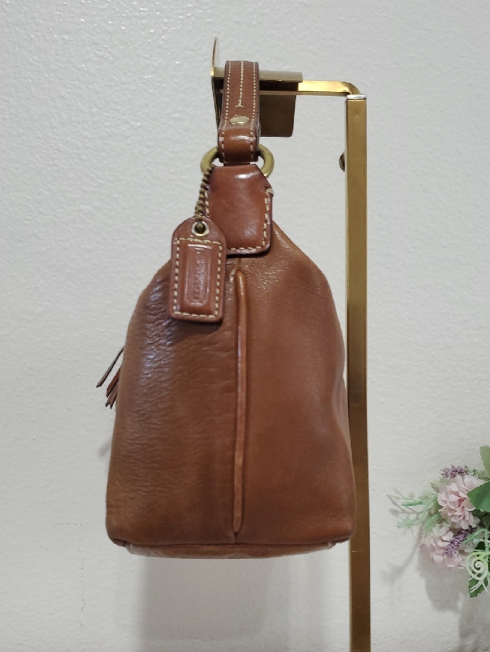 RARE Coach Brown Leather Small Handbag/Cosmetic Bag🤎 - Picture 7 of 16